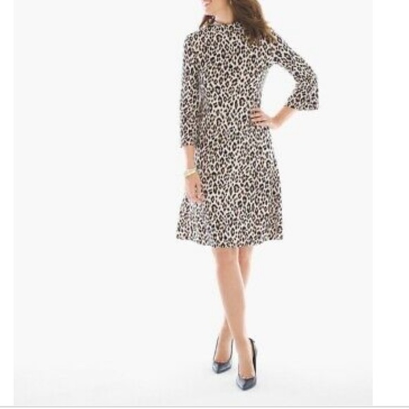 Chico's Dresses & Skirts - Chico’s Leopard bell sleeve dress Size 1
